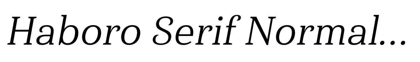 Haboro Serif Normal Regular Italic